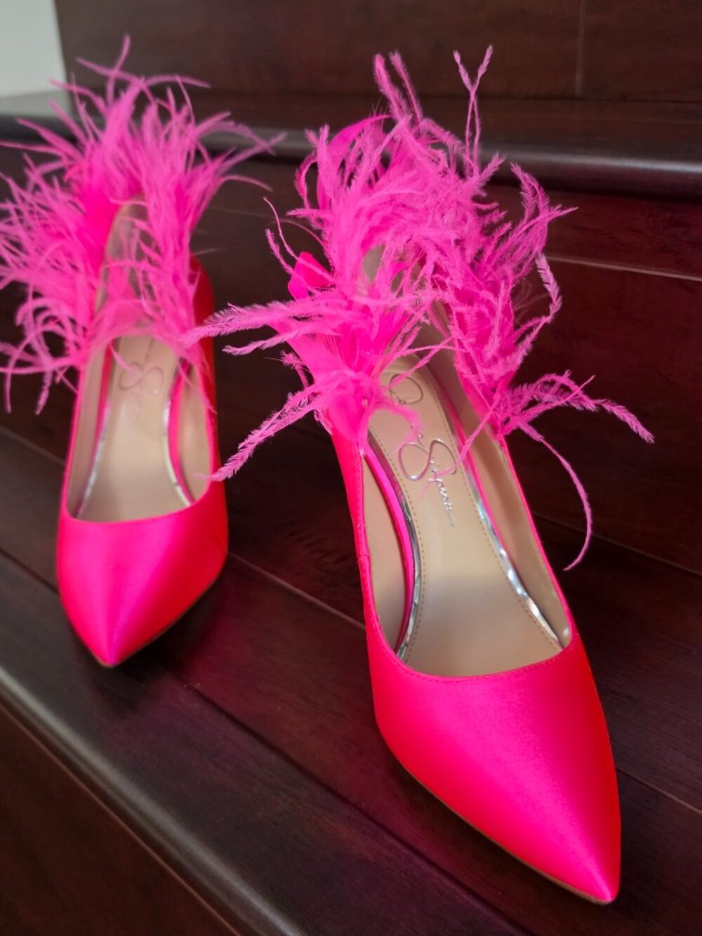Pink Feather Pumps - Picture 3 of 5